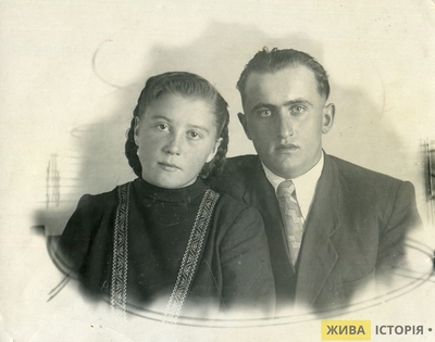 Ярослава Артимишин з чоловіком, пос. Батурино, Томська область, РРФСР.